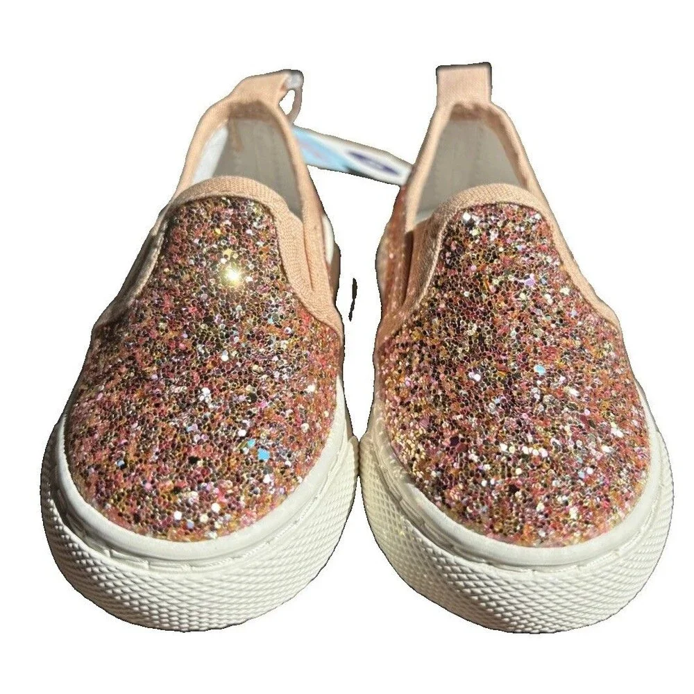 Cat & Jack Girl’s Madigan Sparkly Slip-On Sneakers Size 6T NWT